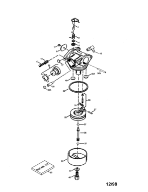 Carburetor - 640195 Diagram and Parts List for 143986716  Craftsman Engine