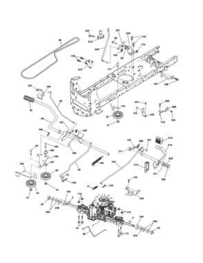 Drive Diagram and Parts List for 917986471  Craftsman Lawn Tractor