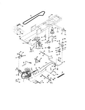 Ground Drive Diagram and Parts List for 917275821  Craftsman Lawn Tractor