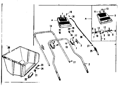 Throttle Control Assembly Diagram and Parts List for 53681621  Craftsman Lawn Mower