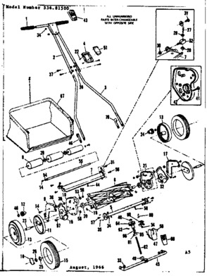 Part Location Diagram of 25035 Craftsman Handle clip