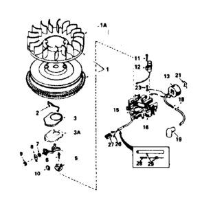 Magneto No. 610972 Diagram and Parts List for 143356222  Craftsman Engine