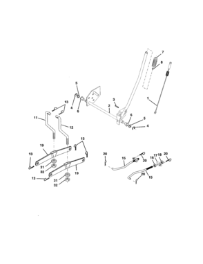 Lift Assembly Diagram and Parts List for 917271760  Craftsman Lawn Tractor