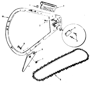 Assessory Equipment Diagram and Parts List for 917352132  Craftsman Chainsaw