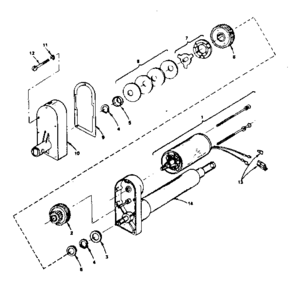 Actuator Diagram and Parts List for 917TX220AR  Craftsman Tiller