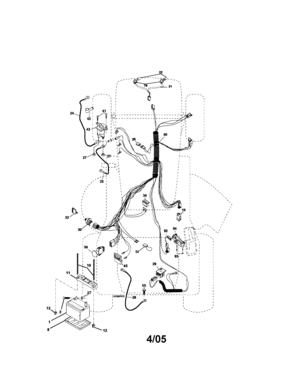 Electrical Diagram and Parts List for 917275631  Craftsman Lawn Tractor