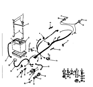 Electrical Diagram and Parts List for 917252641  Craftsman Lawn Tractor