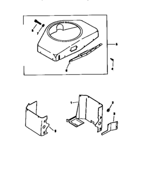 Baffles And Shroud Div71/501 Diagram and Parts List for 501MV20S-57527  Craftsman Engine