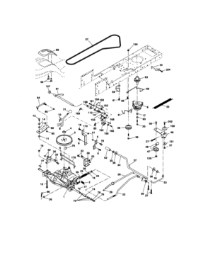 Ground Drive Diagram and Parts List for 917275671  Craftsman Lawn Tractor