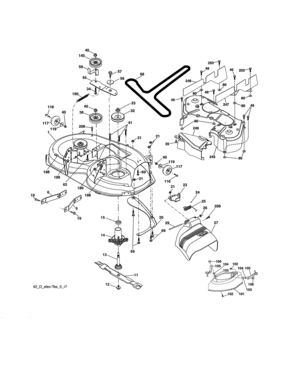 Mower Deck Diagram and Parts List for 917990370  Craftsman Lawn Tractor