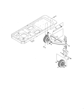Front Pivot Axle Diagram and Parts List for 247250010  Craftsman Engine
