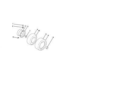Wheels & Tires Diagram and Parts List for 917986421  Craftsman Lawn Tractor