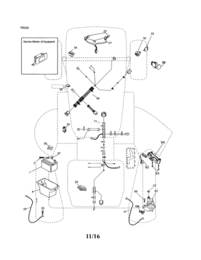 Electrical Diagram and Parts List for 917990370  Craftsman Lawn Tractor