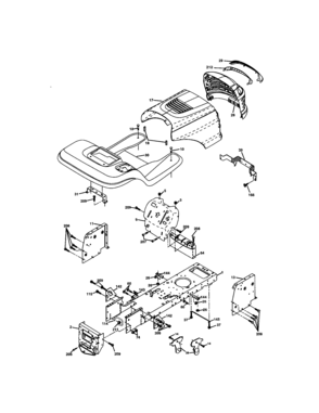 Chassis And Enclosures Diagram and Parts List for 917272759  Craftsman Lawn Tractor