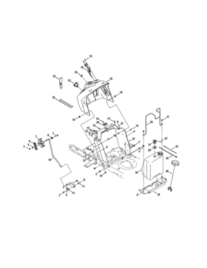 Fuel Tank/dash Panel Diagram and Parts List for 247203706  Craftsman Lawn Tractor