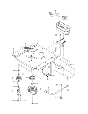 Engine Mounting/guards/muffler Diagram and Parts List for 917277730  Craftsman Engine