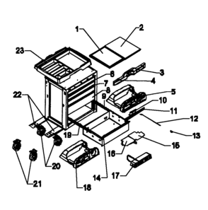 Part Location Diagram of M15400A1 Craftsman Shelf