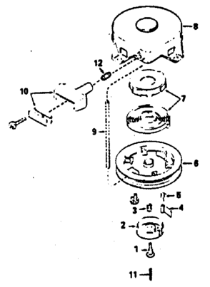 Rewind Starter No. 590420a Diagram and Parts List for 143374172  Craftsman Engine