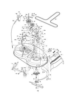 Mower Deck Diagram and Parts List for 917286010  Craftsman Lawn Tractor