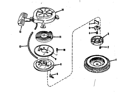 Starter No. 29224 Diagram and Parts List for 143102311  Craftsman Engine