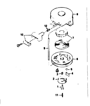 Rewind Starter No. 590420a Diagram and Parts List for 143754042  Craftsman Engine