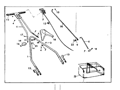 Handle Assembly Diagram and Parts List for 53681986  Craftsman Lawn Mower