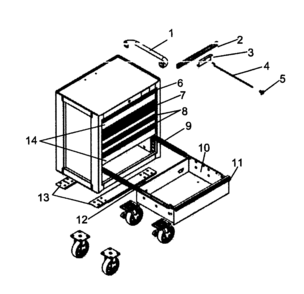 Part Location Diagram of W17716 Craftsman Tool chest hardware bag