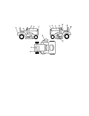 Decals Diagram and Parts List for 917272060  Craftsman Lawn Tractor