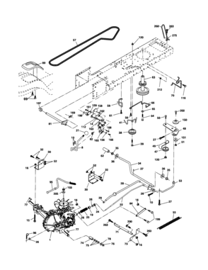Ground Drive Diagram and Parts List for 917256720  Craftsman Lawn Tractor