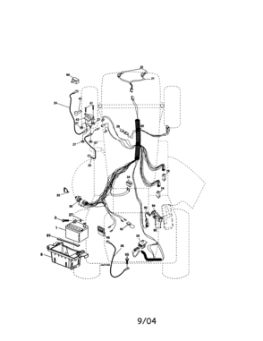 Electrical Diagram and Parts List for 917274811  Craftsman Lawn Tractor
