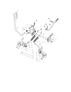 Lift Assembly Diagram and Parts List for 917276923  Craftsman Lawn Tractor