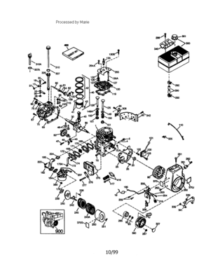 Engine Diagram and Parts List for NHP03AMM  Craftsman Engine