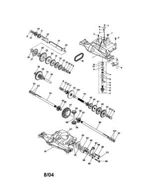 Dana Transaxle Diagram and Parts List for 917277011  Craftsman Lawn Tractor