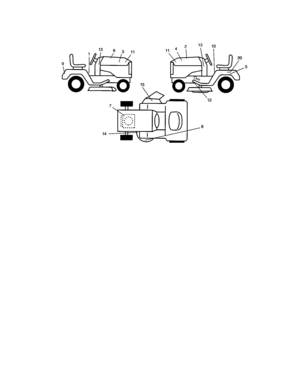 Decals Diagram and Parts List for 917272075  Craftsman Lawn Tractor