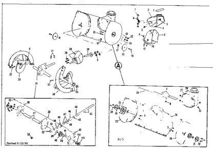 Auger Housing Assembly Diagram and Parts List for 536906300  Craftsman Snow Blower