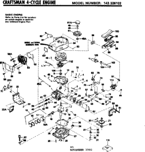 Part Location Diagram of 181-352-11 Craftsman Owner's Manual