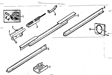 Rail Assembly Diagram and Parts List for 13953210  Craftsman Garage Door Opener