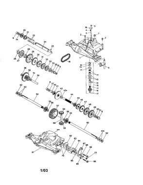 Dana Transaxle Diagram and Parts List for 917273391  Craftsman Lawn Tractor