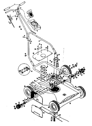 Replacement Parts Diagram and Parts List for 13197551  Craftsman Lawn Mower