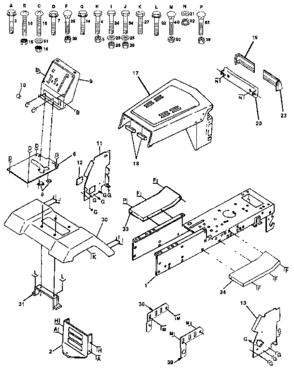 Chassis And Enclosures Diagram and Parts List for 917257290  Craftsman Lawn Tractor
