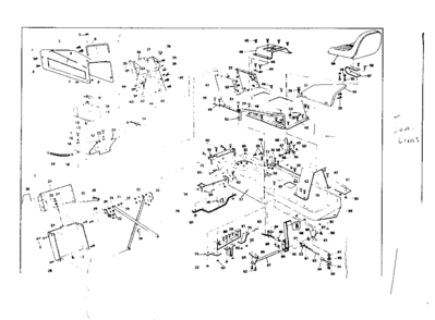 Top Half Diagram and Parts List for 53696362  Craftsman Lawn Mower