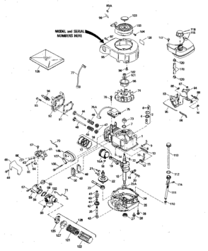 Replacement Parts Diagram and Parts List for 143394462  Craftsman Engine