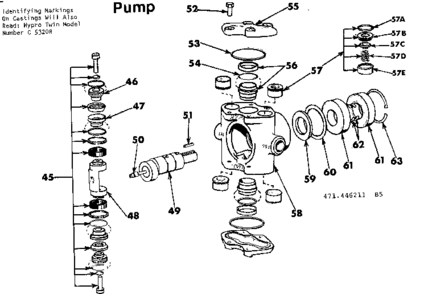 Pump Diagram and Parts List for 471446211  Craftsman Pressure Washer