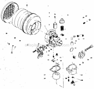Page C Diagram and Parts List for 636796911  Craftsman Leaf Blower / Vacuum