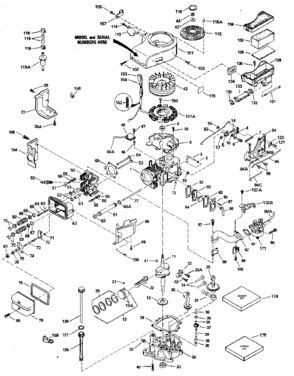 Replacement Parts Diagram and Parts List for 143386102  Craftsman Engine