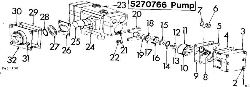 Pump Diagram and Parts List for 471461130  Craftsman Pressure Washer