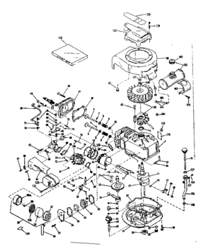 Basic Engine Diagram and Parts List for 143122272  Craftsman Engine