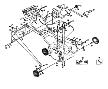 Handle Assembly Diagram and Parts List for 131973950  Craftsman Lawn Mower