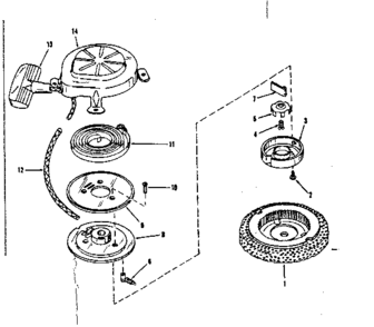 Starter No. 29224 Diagram and Parts List for 14311350  Craftsman Engine