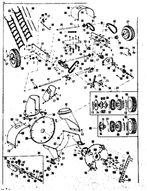 Replacement Parts Diagram and Parts List for 53682134  Craftsman Snow Blower